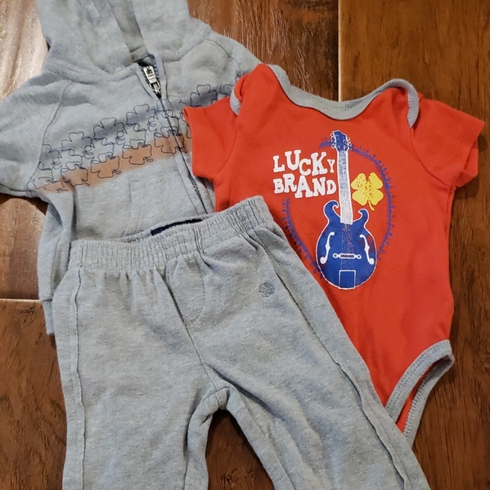 Lucky Brand 3-6M 3 piece outfit